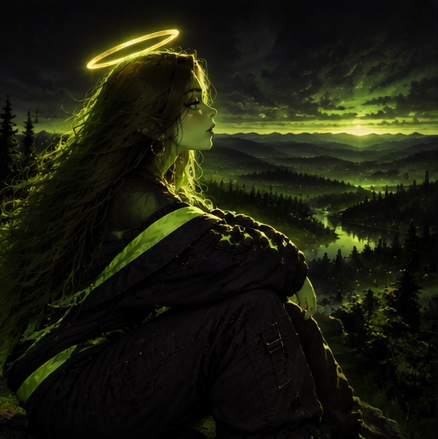 GreenBe gazing into a glowing forest